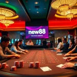 Players enjoying the excitement of new88 at a luxurious casino table.