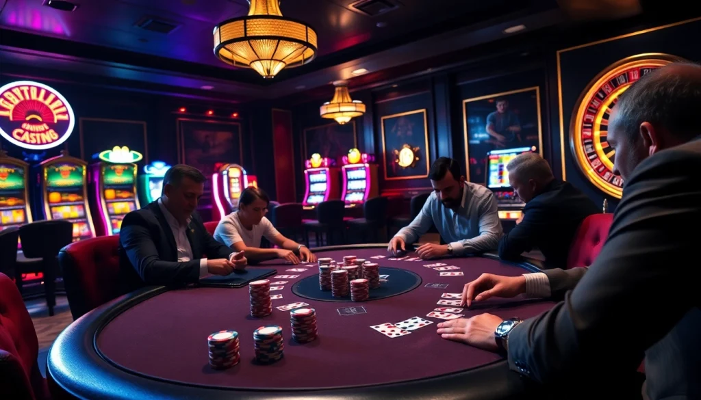 Engaging gamblers at the poker table showcasing the excitement of 8s strategy in action.