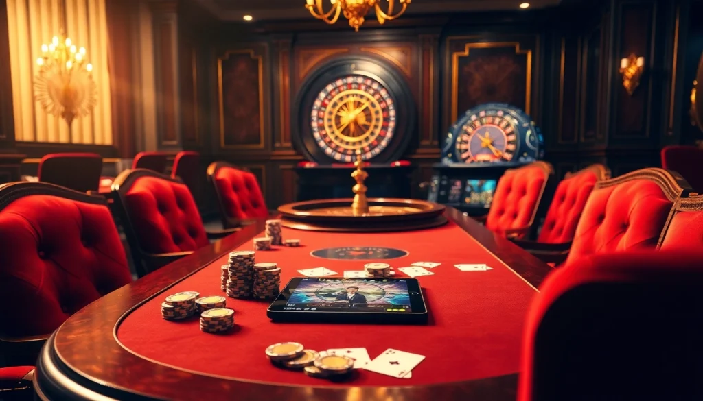 Experience thrilling gameplay at phsky casino with vibrant poker chips and an elegant roulette setup.