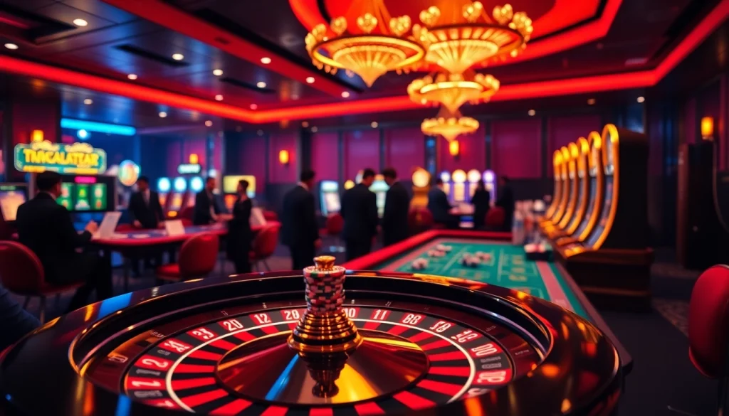 Experience the excitement of RR88 with vibrant casino games and luxurious gaming tables.