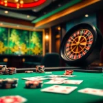 Experience the thrill of betting with the s8 app at a luxurious casino, featuring poker chips and cards.