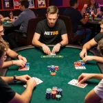 Experience NET88 poker strategy as players engage intensely over a competitive game.