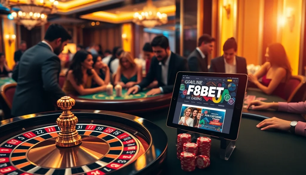 Engaging players strategizing their next move at F8BET's exciting online gambling table.