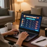 Engaging in macantogel 4d online betting at home, showcasing strategic gameplay and a cozy atmosphere.