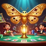 Tupaiwin Login showcases a vibrant 3D moth illustration absorbing casino themes and poker excitement with intricate details.